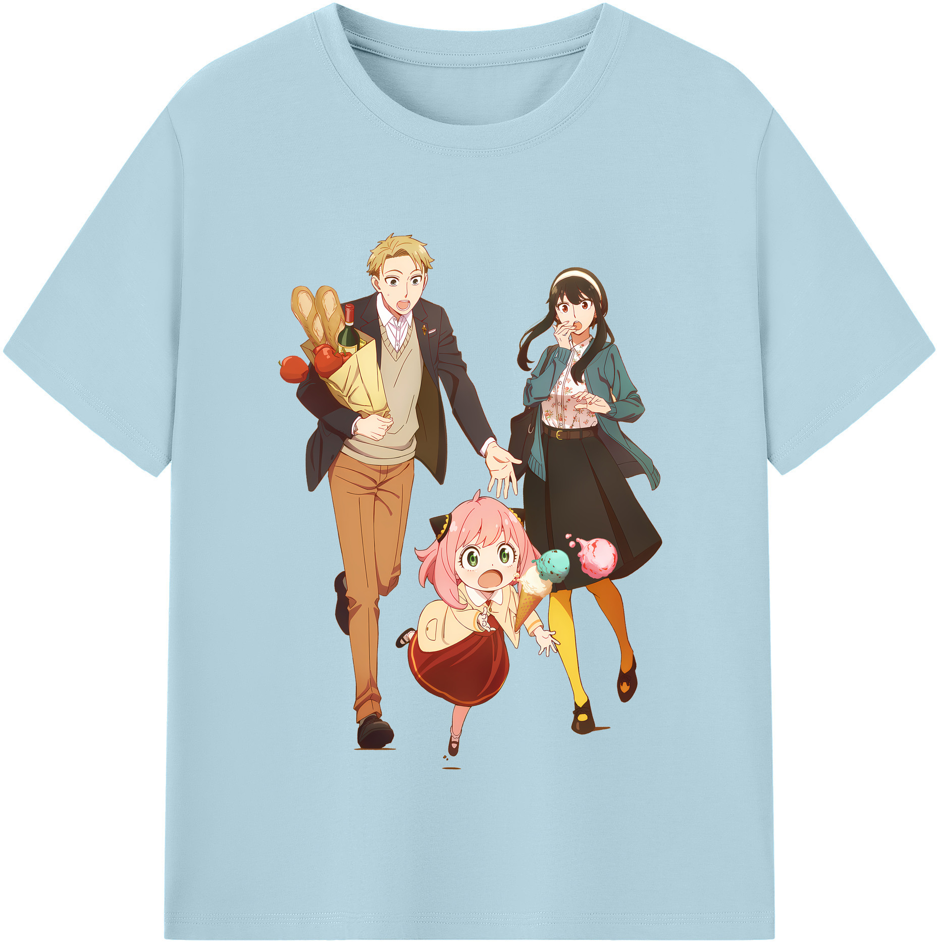 （画像用） SPY×FAMILY间谍家家酒 綿100％半袖Tシャツ（フロントプリント）